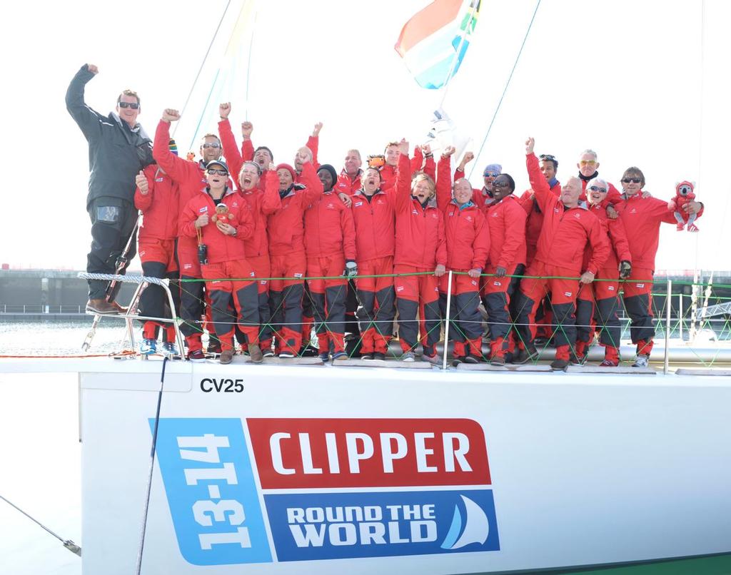 Rich Gould and Invest Africa celebrate  © Clipper Ventures PLC . http://www.clipperroundtheworld.com